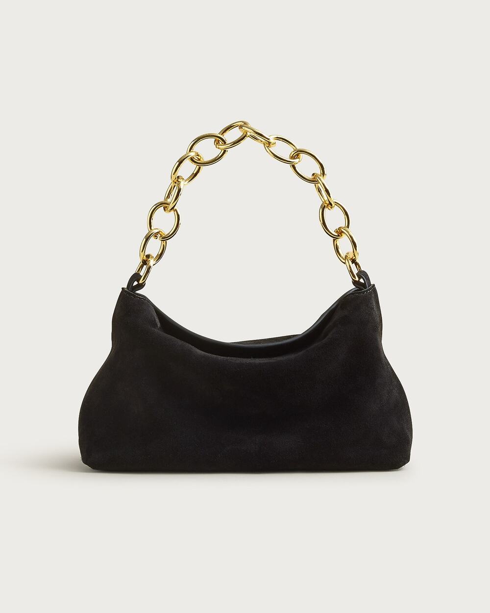 NWT J Crew Berkeley Small Shoulder Bag in Black Suede